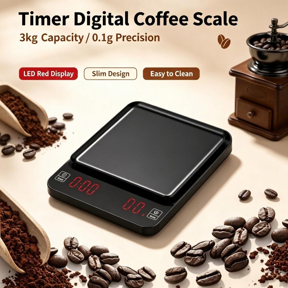 Electronics & Gadgets Starting With T - 3kg/0.1g Hoge Precisie Digitale Koffieweegschaal, LED