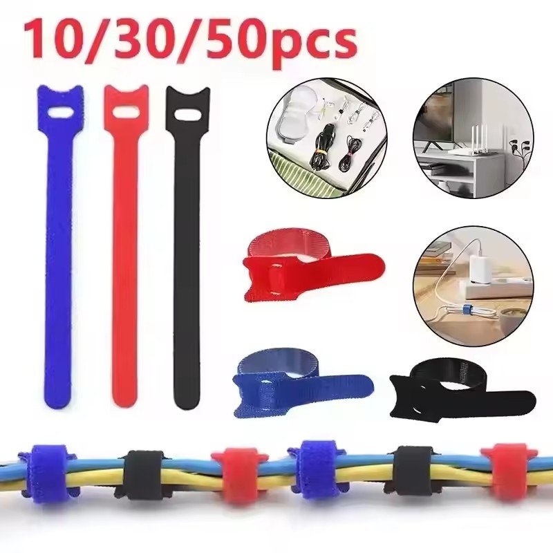 Electronics & Gadgets Starting With V - 10/30/50 stuks herbruikbare klittenband kabelbinders, bevestigingsband,