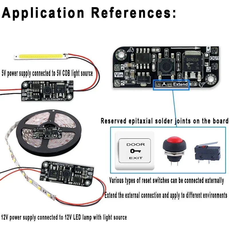 Electronics & Gadgets Starting With T - Micro-knop dimmodule, bistabiele elektronische schakelaar, lampdimmodule,