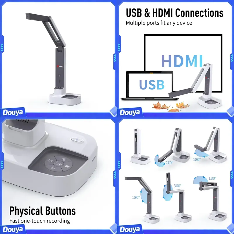 Document Camera Visualizer - JOYUSING 2-in-1 Documentcamera en Webcam 4K