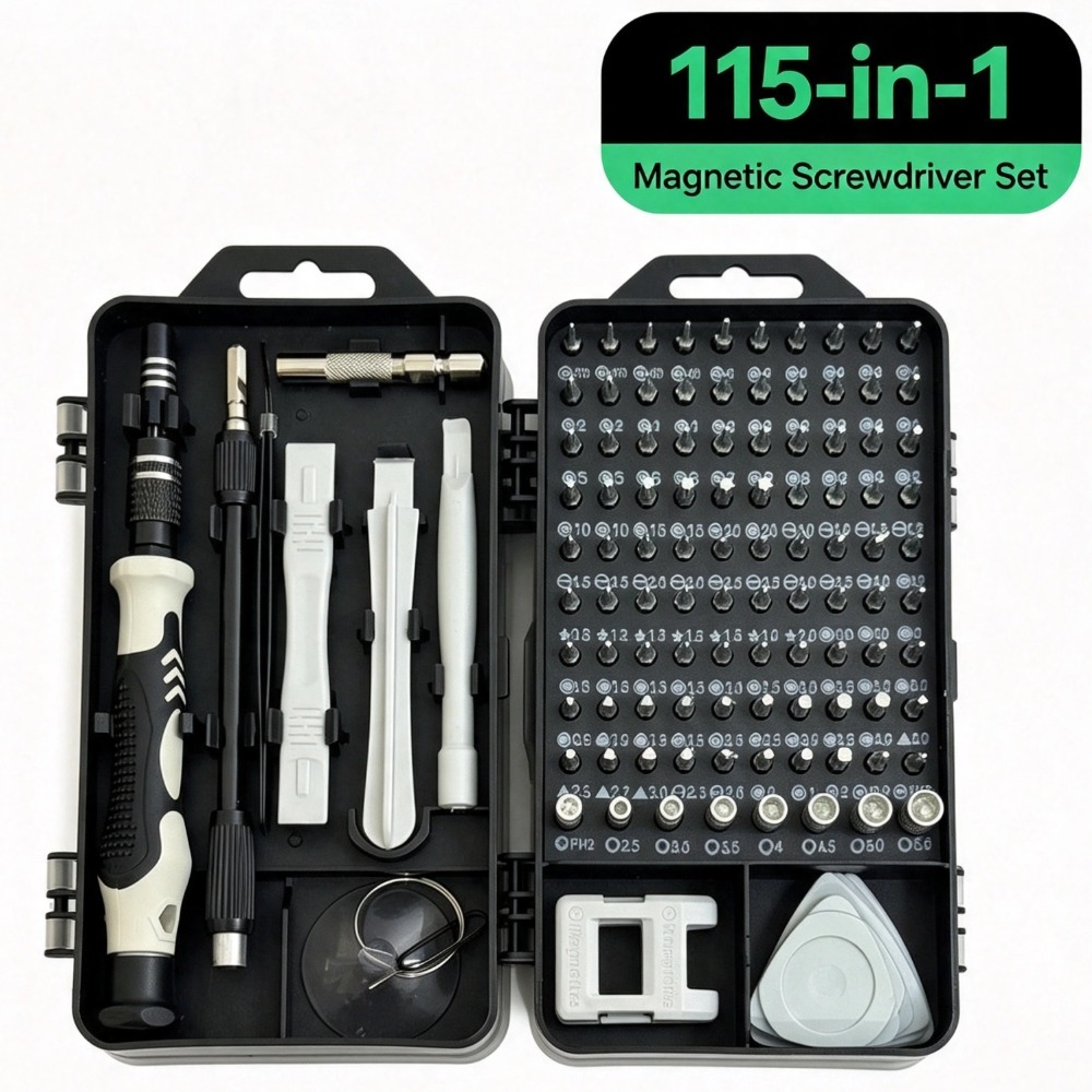 Electronics Repair Gadgets - 115-in-1 precisieschroevendraaierset, professioneel reparatiegereedschap met verlengstuk
