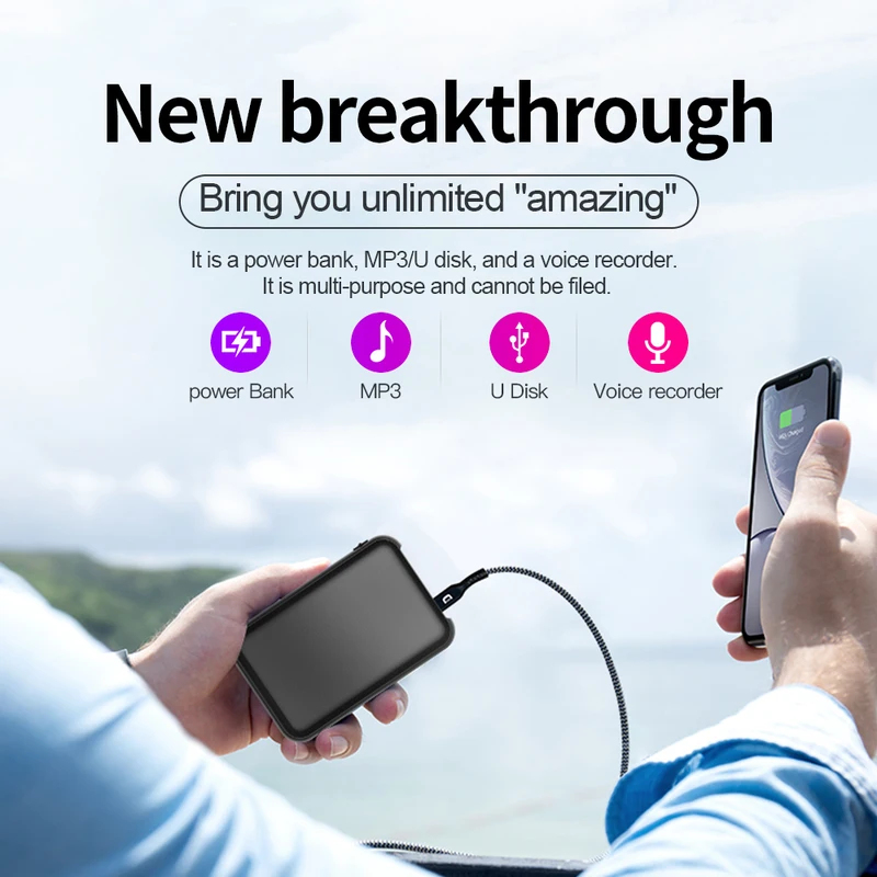 5000mAh Mini Power Bank Record - Voice Recorder Pen recensie en prijs