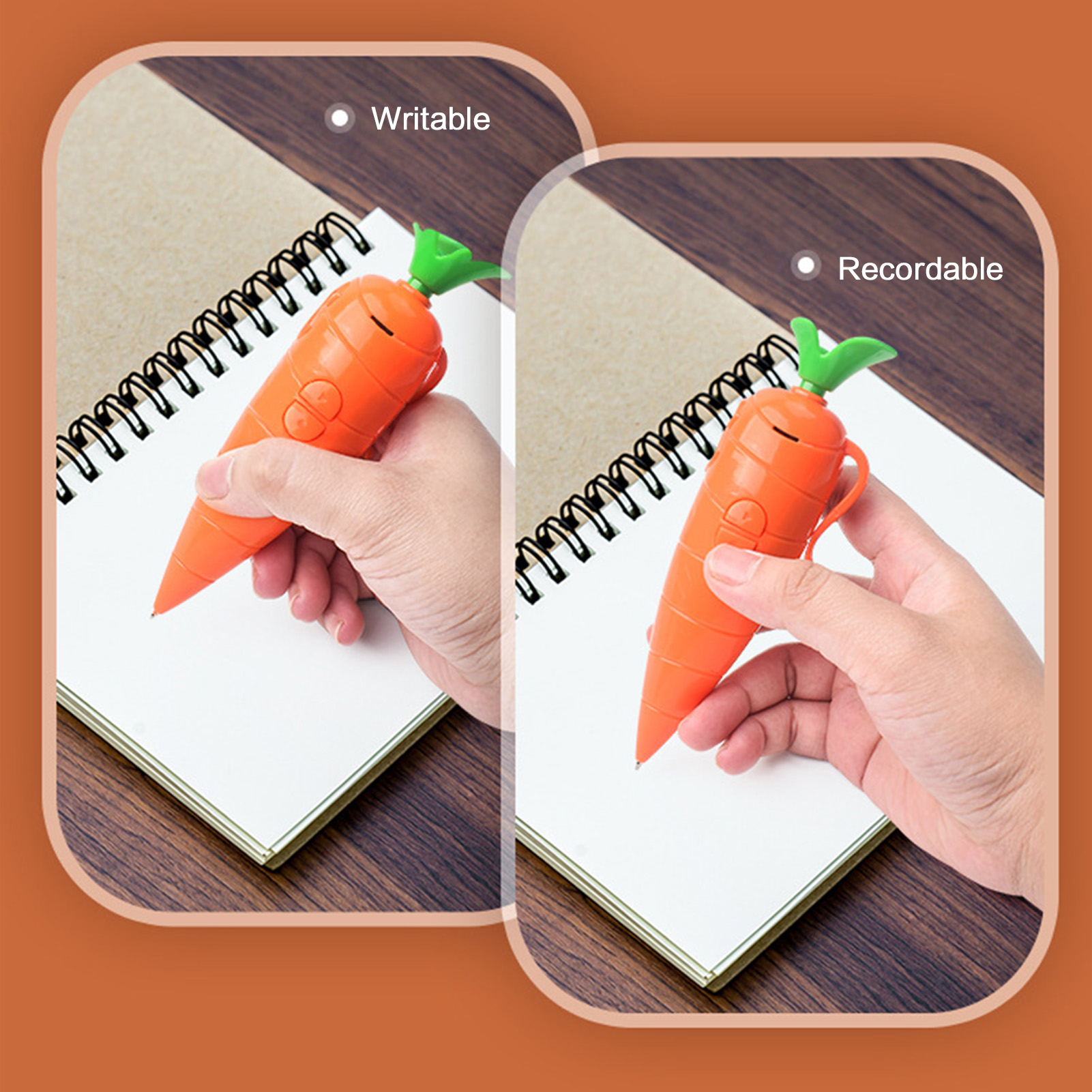 Wortelvormige voicerecorderpen - Voice Recorder Pen recensie en prijs